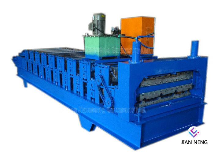 Màu thép hình thang kim loại Rolling Machine, tự động điều khiển PLC kim loại hình thành máy
