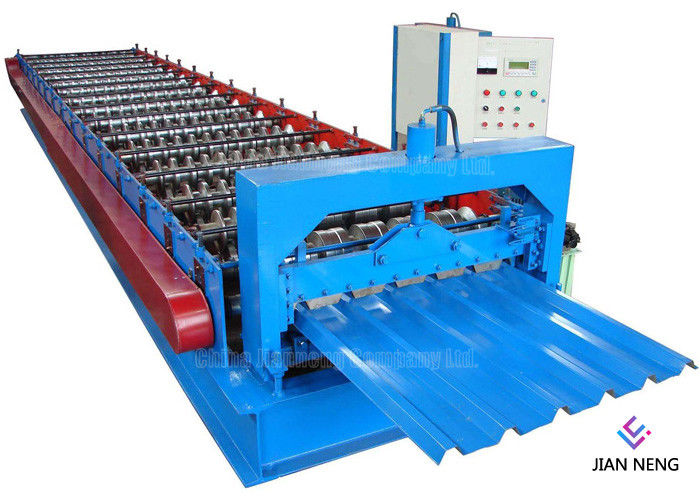 Màu thép hình thang kim loại Rolling Machine, tự động điều khiển PLC kim loại hình thành máy