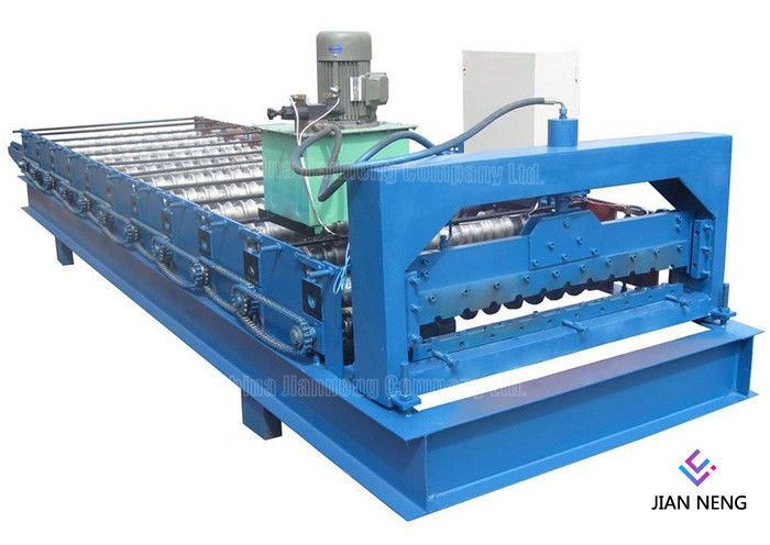 Màu thép hình thang kim loại Rolling Machine, tự động điều khiển PLC kim loại hình thành máy