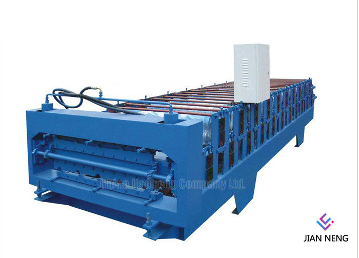 Màu thép hình thang kim loại Rolling Machine, tự động điều khiển PLC kim loại hình thành máy