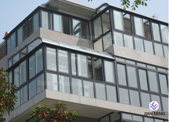 Rèm tường nhôm cửa sổ và cửa ra vào thấp - E Glass cho tòa nhà văn phòng