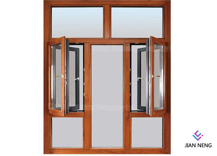 Cửa sổ và cửa ra vào bằng nhôm nhiệt phá vỡ 6063 - Cửa sổ Casement kiểu Pháp đôi Glaze