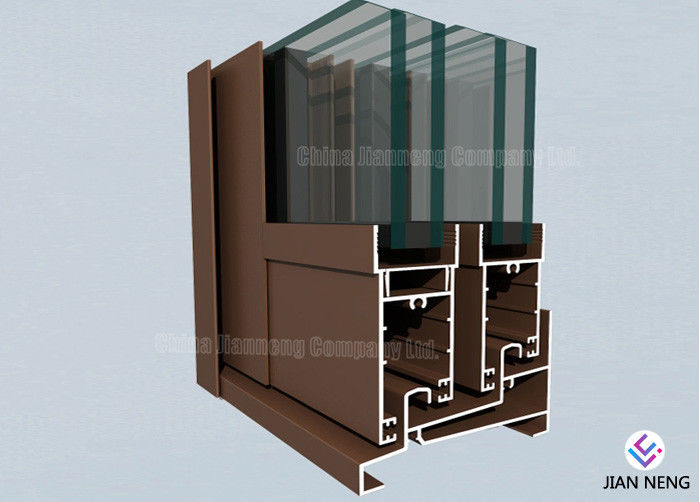 Bột phun nhôm tráng cửa hồ sơ tùy chỉnh phần tùy chọn nhiều màu
