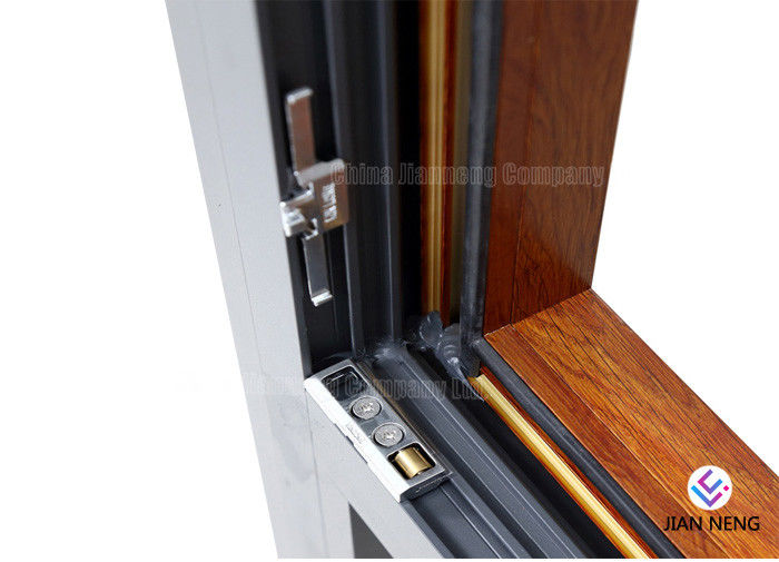 Inward Tilt Turn Cửa sổ nhôm và cửa ra vào bằng gỗ màu với sơn tĩnh điện